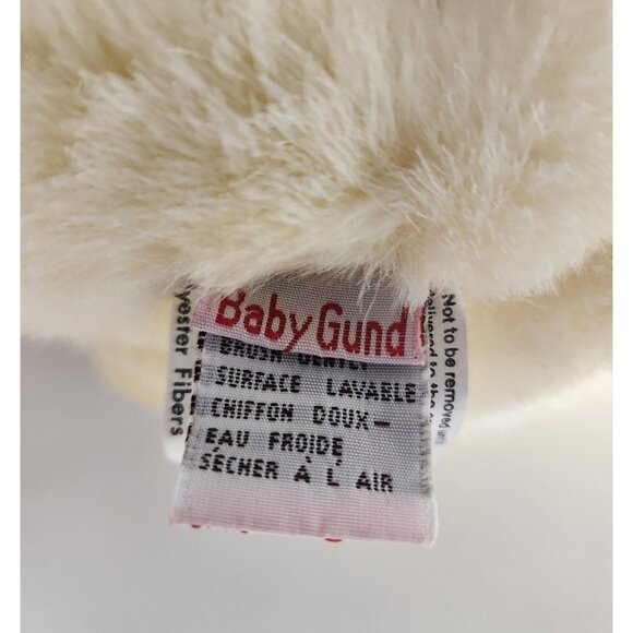 Vintage 1990 Baby Gund Wind Up Musical Puppy Dog Antique White Missing Ribbon - Picture 7 of 7